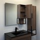 COMFORTY Зеркало-шкаф "Равенна Лофт-90" дуб темно-коричневый - фото 176670