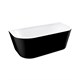 VINCEA Ванна акриловая VBT-421-1700MB, 1700*800*580 цвет матовый черный, слив-перелив в комплекте, хром - фото 178671