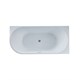 VINCEA Ванна акриловая VBT-402-1700R, 1700*800*580, цвет белый, правая, слив-перелив в комплекте, хром - фото 178696