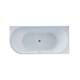 VINCEA Ванна акриловая VBT-402-1500R, 1500*750*580, цвет белый, правая, слив-перелив в комплекте, хром VBT-402-1500R