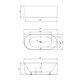 VINCEA Ванна акриловая VBT-402-1500R, 1500*750*580, цвет белый, правая, слив-перелив в комплекте, хром VBT-402-1500R