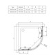 VINCEA Душевой уголок Alhpa VSQ-3AL900MT, 900*900, хром, стекло текстурное VINCEA VSQ-3AL900MT