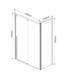 VINCEA Душевой уголок Lugano VSR-1L1012CLB-1, 1200*1000,черный , стекло прозрачное VINCEA VSR-1L1012CLB-1