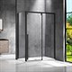VINCEA Душевой уголок Lugano VSR-1L1014CLB-1, 1400*1000, черный, стекло прозрачное VINCEA VSR-1L1014CLB-1
