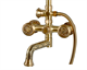 Bronze de Luxe Royal Комплект для ванной и душа двухручковый средний излив, лейка "Круг" (10121PF/1) - фото 191970