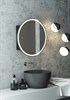 CONTINENT Зеркало-шкаф TORNEO D600 цвет черный со светодиодной подсветкой - фото 192176