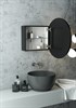 CONTINENT Зеркало-шкаф TORNEO D600 цвет черный со светодиодной подсветкой - фото 192179