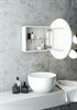 CONTINENT Зеркало-шкаф TORNEO D600 цвет белый со светодиодной подсветкой - фото 192186