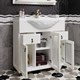 Комплект мебели для ванной OPADIRIS Тумба с раковиной Тибет 85 + зеркало, Цвет 1013, с художественным стеклом - фото 195254