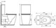 CERAMICA NOVA Напольный пристенный унитаз Highlight Rimless (безободковый) CN1802 - фото 195523