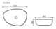 CERAMICA NOVA Умывальник чаша накладная ассиметричной формы Element 550*400*140мм - фото 196040