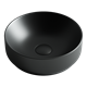 CERAMICA NOVA Умывальник чаша накладная круглая (цвет Чёрный Матовый) Element 355*355*125мм - фото 196288