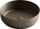 CERAMICA NOVA Умывальник чаша накладная круглая (цвет Темно-Коричневый Матовый) Element 390*390*120мм - фото 196475