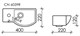 CERAMICA NOVA Умывальник подвесной прямоугольный  с крепежом (чаша справа, отверстие под смеситель слева) Element 400*220*120мм - фото 196690