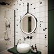 SANCOS Зеркало для ванной комнаты  Dames D650 с подсветкой , ремень из натуральной черной кожи, арт. DA650 - фото 197142