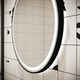 SANCOS Зеркало для ванной комнаты  Dames D650 с подсветкой , ремень из натуральной черной кожи, арт. DA650 - фото 197144