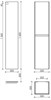 SANCOS Шкаф-пенал Cento подвесной белый глянец, 350х300х1600 мм, , арт. PCN35W - фото 197510