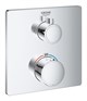 GROHE 24079000 Grohtherm Термостатический смеситель для душа с переключателем на 2 положения верхний-ручной душ, квадратная розетка, хром GROHE-24079000 - фото 198785