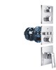 GROHE 24079000 Grohtherm Термостатический смеситель для душа с переключателем на 2 положения верхний-ручной душ, квадратная розетка, хром GROHE-24079000 - фото 198792