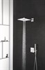 GROHE Верхний душ Rainshower SmartActive Cube 26479LS0 с душевым кронштейном 430 мм, 2 режима струи, белая луна GROHE-26479LS0 - фото 199194