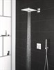 GROHE Верхний душ Rainshower SmartActive Cube 26479LS0 с душевым кронштейном 430 мм, 2 режима струи, белая луна GROHE-26479LS0 - фото 199203