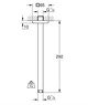 GROHE 27484000 Rainshower neutral Душевой кронштейн потолочный 292 мм, с квадратной розеткой, хром GROHE-27484000 - фото 199822