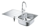 GROHE Мойка и смеситель для мойки K200 45-S 86/50 1.0 31562SD1 GROHE-31562SD1 - фото 200319