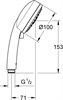 GROHE 27573002 Tempesta New Cosmopolitan Ручной душ 100 IV, хром GROHE-27573002 - фото 200570