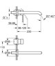 GROHE 19967GN1 Essence New Смеситель для раковины, на 2 отверстия, L-Size, настенный монтаж, 5,7 л/мин, холодный рассвет матовый GROHE-19967GN1 - фото 200636