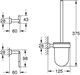 GROHE Набор аксессуаров 3 предмета: Ершик, держатель бумаги, крючок Essentials Cube 40757001 хром GROHE-40757001 - фото 200757