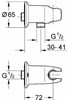 GROHE Подключение для шланга Movario 28406000 с держателем GROHE-28406000 - фото 201682