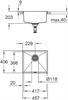 GROHE 31653AP0 K700U Мойка с одной чашей, 457 x 406 мм, черный гранит (6шт.-пал.) GROHE-31653AP0