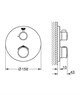 GROHE 24075000 Grohtherm Термостатический смеситель для душа, круглая розетка, хром - фото 202582