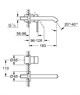 GROHE Essence+ Смеситель для раковины, на 2 отверстия, настенный монтаж, 5,7 л/мин, холодный рассвет матовый GROHE-19408GN1 - фото 202882