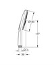 GROHE 26544000 Rainshower SmartActive Ручной душ 130 III, хром GROHE-26544000 - фото 203064