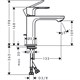 HANSGROHE 72517000 Rebris S смеситель для раковины 110 72517000