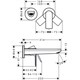 HANSGROHE 72568000 Rebris E смеситель для раковины настенный 2 отв. (внешняя часть) 72568000 - фото 203257