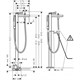 HANSGROHE Finoris Смеситель для ванны, однорычажный, напольный 76445000, хром 76445000 - фото 203328