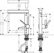 HANSGROHE Finoris Смеситель для раковины, однорычажный, 230 с вытяжным душем 2jet, со сливным клапаном Push-Open 76063670, матовый черный 76063670 - фото 203378