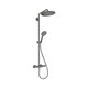 HANSGROHE Душевая система Hansgrohe Croma Select S 280 1 режим струи 26890340, шлифованный черный хром - фото 204107