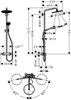 HANSGROHE Душевая стойка Hansgrohe Croma Select 280 Air 1jet Showerpipe 26790000 26790000 - фото 204248