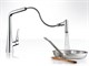 HANSGROHE Смеситель для кухни Hansgrohe Metris сталь 14820800 14820800 - фото 205912