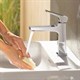 HANSGROHE Смеситель для раковины 110, однорычажный, с рукояткой-петлей, со сливным клапаном Push-Open Metropol Hansgrohe 74507000, хром 74507000 - фото 206024