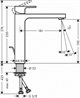 HANSGROHE Смеситель для раковины 190, со сливной гарнитурой Vernis Shape Hansgrohe 71562670, матовый черный 71562670 - фото 206028