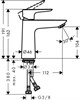 HANSGROHE Смеситель для раковины Hansgrohe Talis E 71712670 черный матовый 71712670 - фото 206352