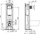 IDEAL STANDARD  W660101 CЕТ EUROVIT Rimless подвесной унитаз K881201 с сидением и крышкой sc, E233267 PROSYS ECO FRAME M Встраиваемая инсталляция - фото 207303