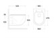 SINTESI Унитаз подвесной безободковый  EVI с крышкой-сиденьем дюрапласт, микролифт - фото 207396