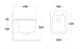 SINTESI Унитаз подвесной безободковый  BALTI с крышкой-сиденьем дюрапласт, микролифт - фото 207400
