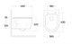 SINTESI Унитаз подвесной безободковый  DANTE с крышкой-сиденьем дюропласт, микролифт - фото 207404