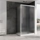 ABBER Душевой уголок  Schwarzer Diamant AG30170MH-S70M, размер 170x70 см, двери раздвижные, стекло 6 мм AG30170MH-S70M - фото 208311